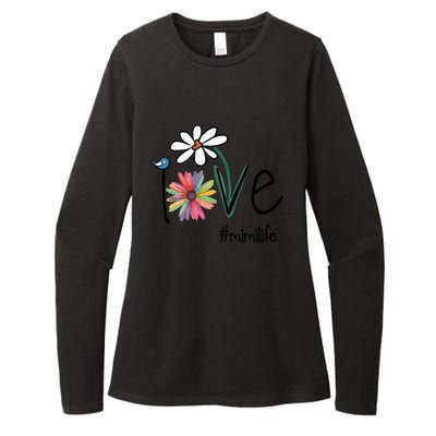 Love Mimi Life Art Flower Gift Womens CVC Long Sleeve Shirt