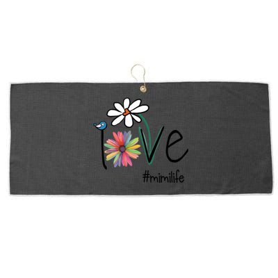 Love Mimi Life Art Flower Gift Large Microfiber Waffle Golf Towel