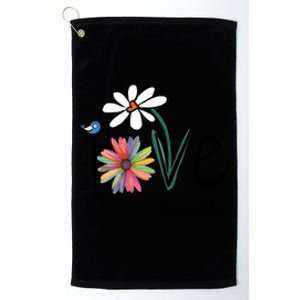 Love Mimi Life Art Flower Gift Platinum Collection Golf Towel