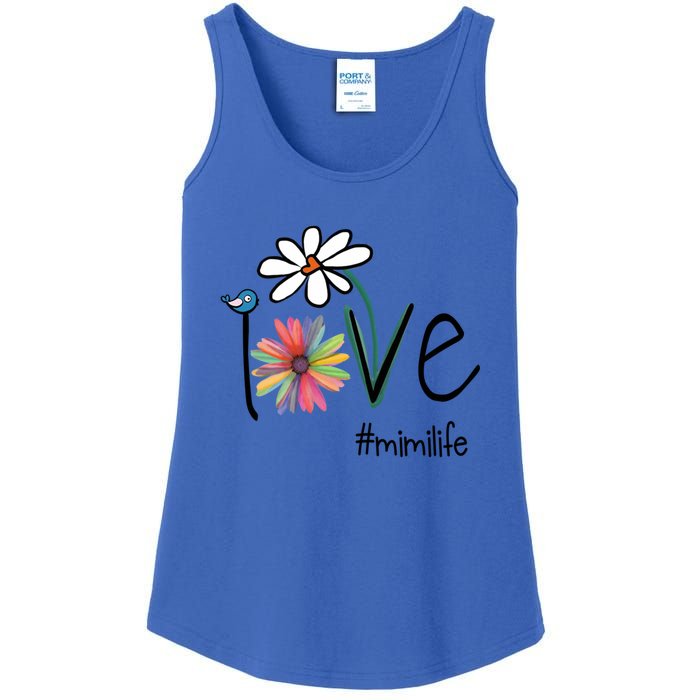 Love Mimi Life Art Flower Gift Ladies Essential Tank