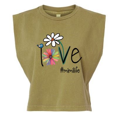 Love Mimi Life Art Flower Gift Garment-Dyed Women's Muscle Tee