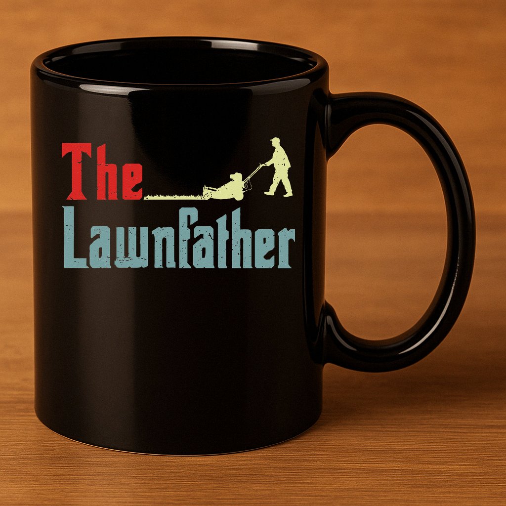 Lawn Mowing Lawnfather Mower Gardening Dad Father Day Gift 11oz C Handle Ceramic Mug