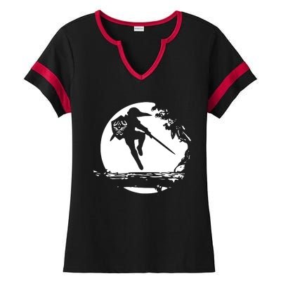 Link Moon Ladies Halftime Notch Neck Tee