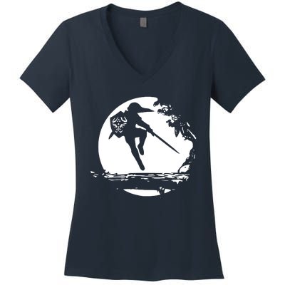 Link Moon Women's V-Neck T-Shirt