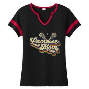 Lacrosse Mom Lacrosse Stick Sun Ladies Halftime Notch Neck Tee