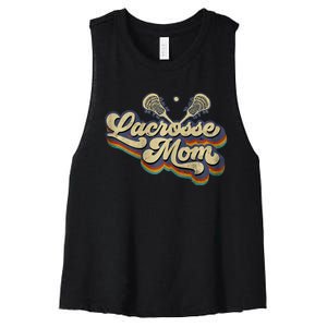 Lacrosse Mom Lacrosse Stick Sun Women's Racerback Cropped Tank