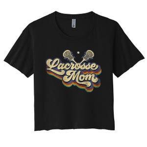 Lacrosse Mom Lacrosse Stick Sun Women's Crop Top Tee