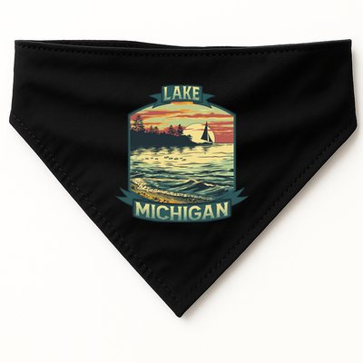 Lake Michigan USA-Made Doggie Bandana