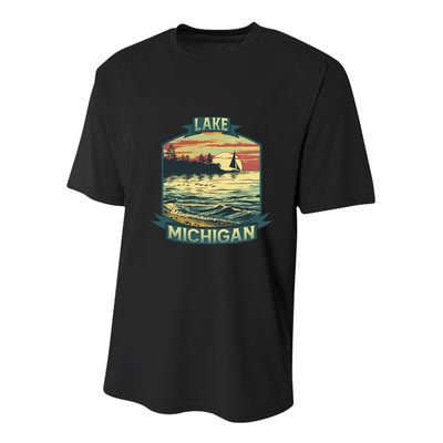 Lake Michigan Youth Performance Sprint T-Shirt