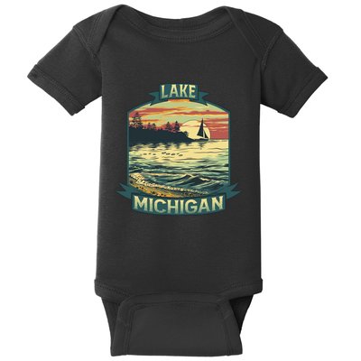 Lake Michigan Baby Bodysuit