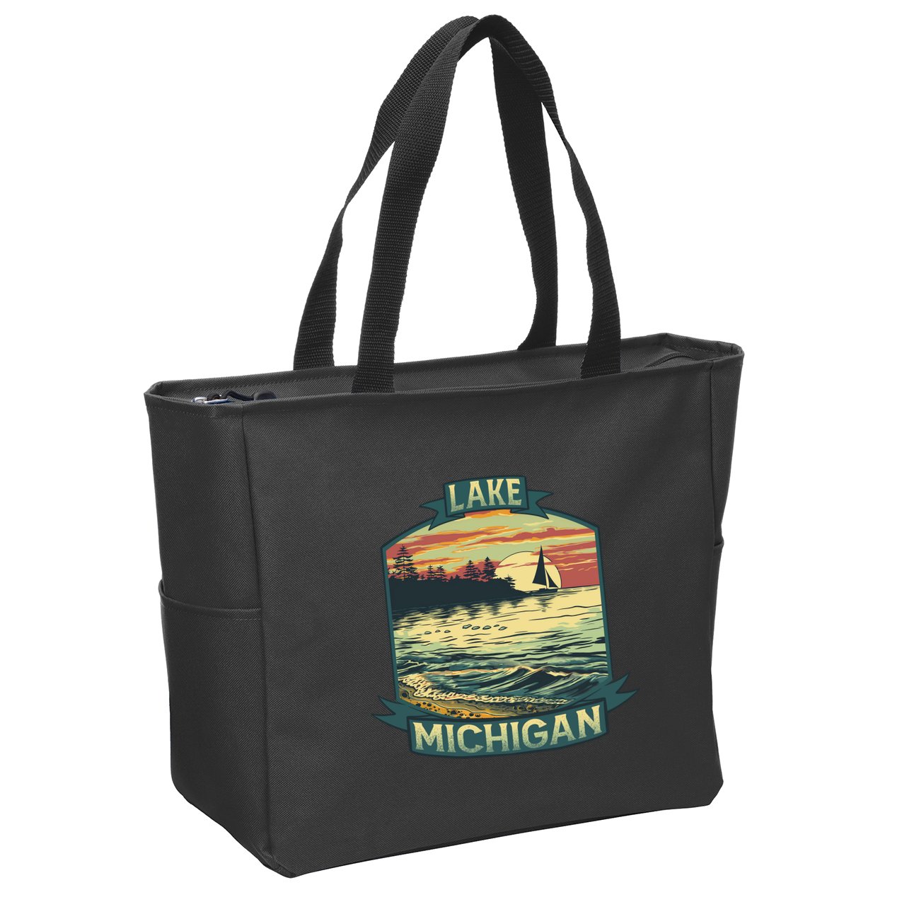 Lake Michigan Zip Tote Bag
