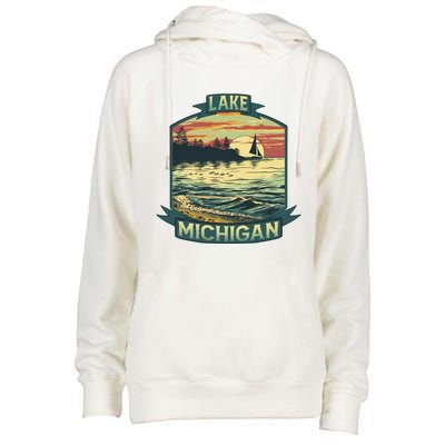 Lake Michigan Womens Funnel Neck Pullover Hood