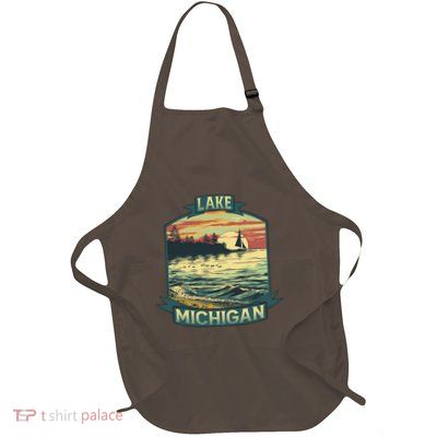 Lake Michigan Full-Length Apron With Pockets