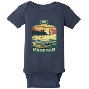 Lake Michigan Baby Bodysuit