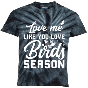 Love Me Like You Love Birds Season Print Kids Tie-Dye T-Shirt