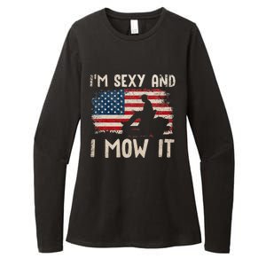 Lawn Mowing Landscaping Im Sexy And I Mow It Flag Womens CVC Long Sleeve Shirt