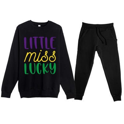 Little Miss Lucky Premium Crewneck Sweatsuit Set