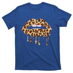 Leo Mouth Lip Bite Cool Leopard Print Me Cheetah Leo Gift T-Shirt