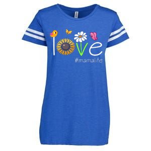 Love Mama Life Cute Matching Family Enza Ladies Jersey Football T-Shirt