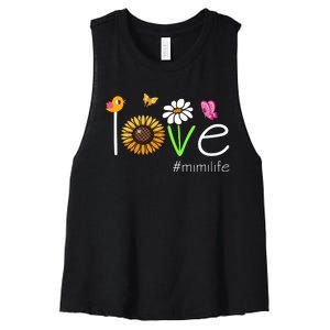 Love Mimi Life Cute Matching Family Women's Racerback Cropped Tank