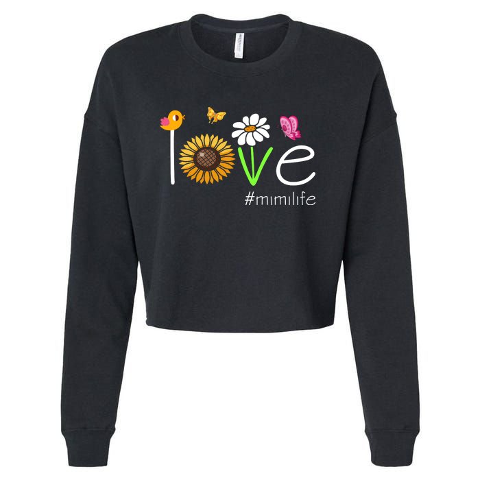 Love Mimi Life Cute Matching Family Cropped Pullover Crew