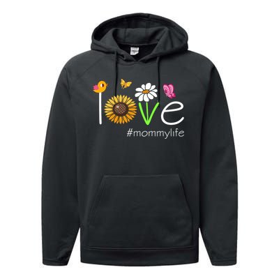 Love Mommy Life Cute Matching Family Performance Fleece Hoodie