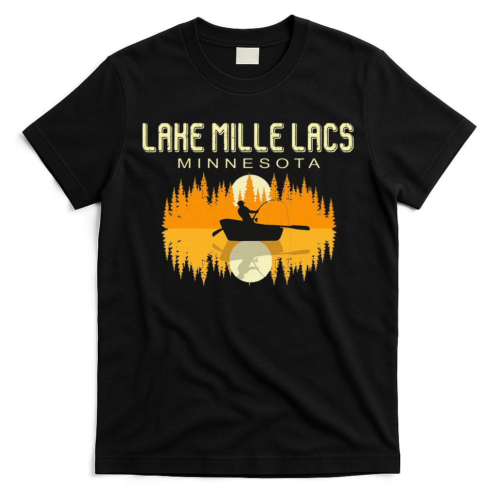 Lake Mille Lacs Minnesota Usa Fishing 80s T-Shirt