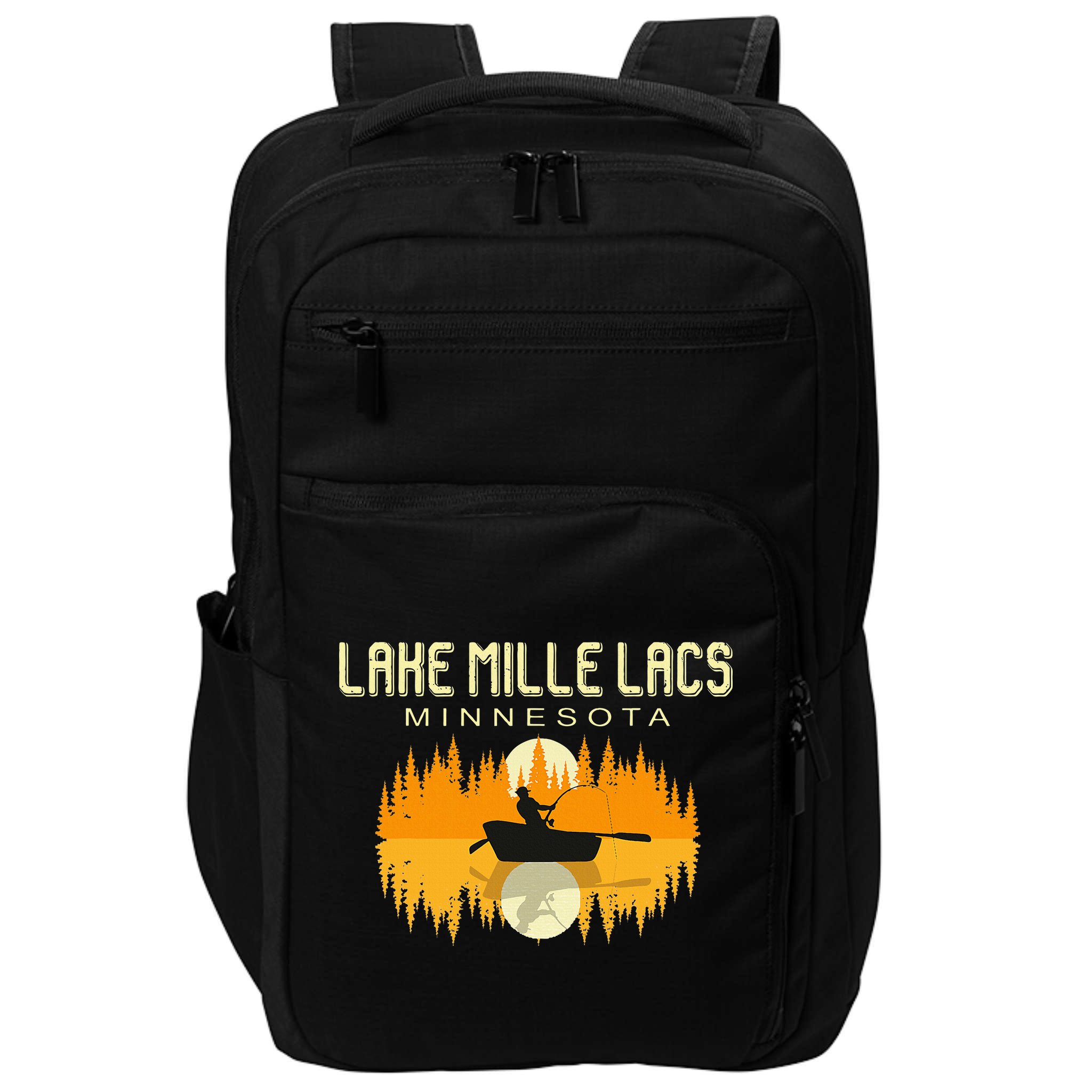 Lake Mille Lacs Minnesota Usa Fishing 80s Impact Tech Backpack