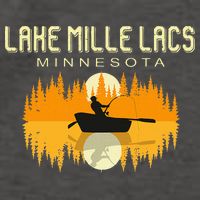 Lake Mille Lacs Minnesota Usa Fishing 80s Vector Backpack