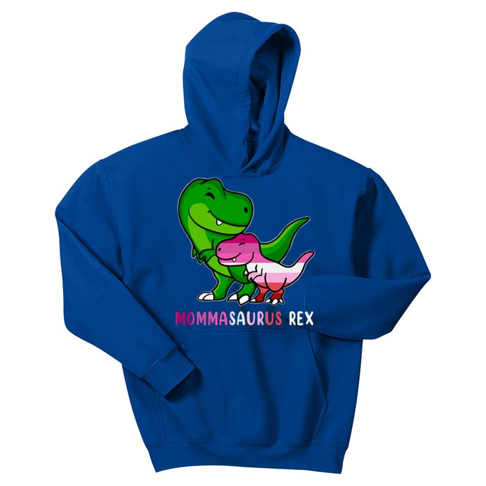 Lgbt Mommasaurus Mama Rex Lesbian Proud Mom Mothers Day Hug Gift Kids Hoodie