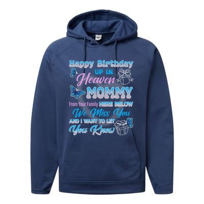 Lost My Mom Cool Gift Performance Fleece Hoodie