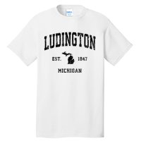 Ludington Michigan Mi Vintage Established Athletic Sports Design Tall T-Shirt