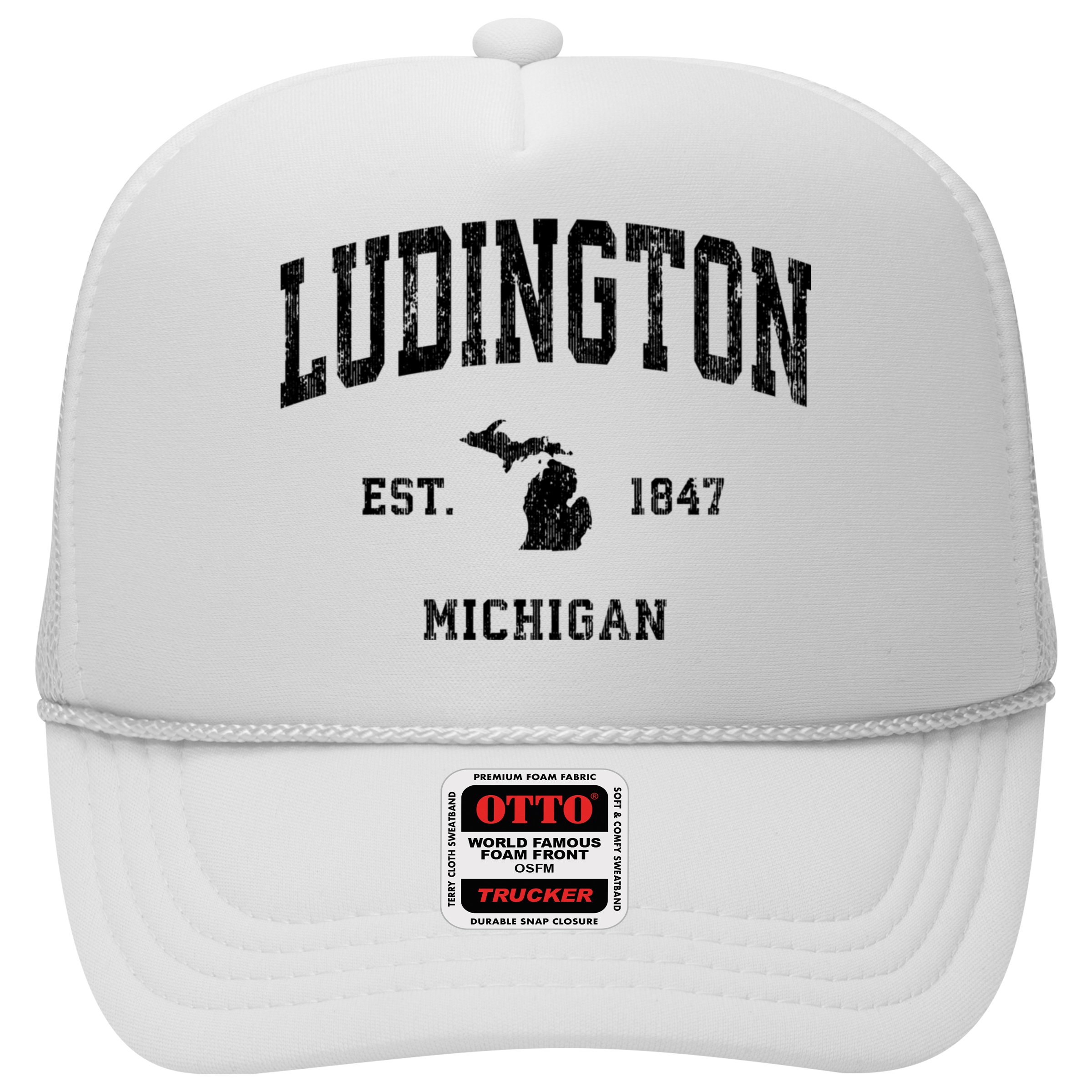 Ludington Michigan Mi Vintage Established Athletic Sports Design Hat