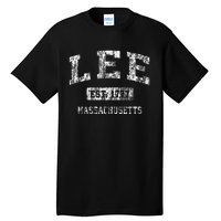 Lee Massachusetts Ma Vintage Sports Established Tall T-Shirt