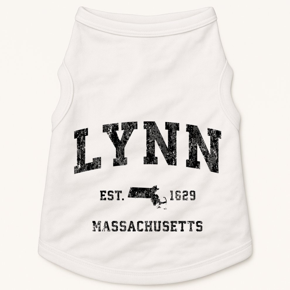 Lynn Massachusetts Ma Vintage Established Athletic Sports Design Doggie Tank