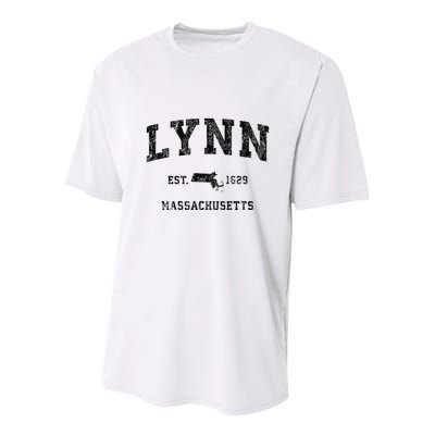 Lynn Massachusetts Ma Vintage Established Athletic Sports Design Youth Performance Sprint T-Shirt