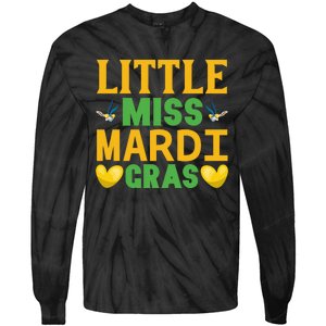 Little Miss Mardi Gras Tie-Dye Long Sleeve Shirt