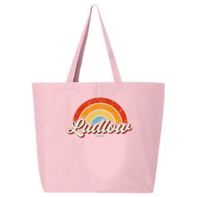 Ludlow Massachusetts Ma Vintage Rainbow Retro 70s 25L Jumbo Tote