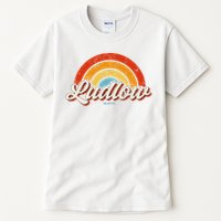 Ludlow Massachusetts Ma Vintage Rainbow Retro 70s Tall T-Shirt