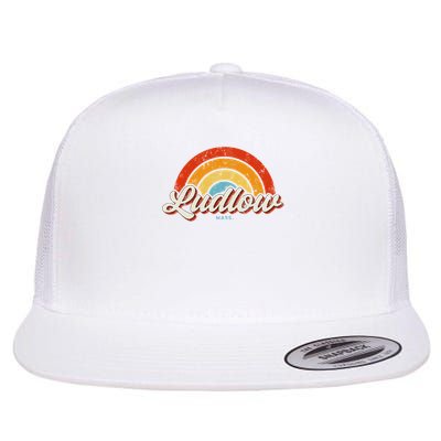 Ludlow Massachusetts Ma Vintage Rainbow Retro 70s Flatbill Hat