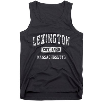 Lexington Massachusetts Ma Vintage Established Tank Top
