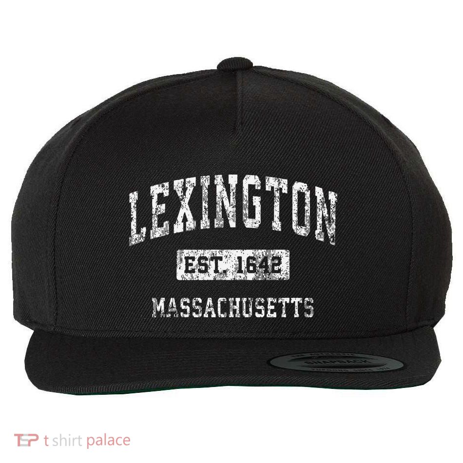 Lexington Massachusetts Ma Vintage Established Wool Snapback Cap