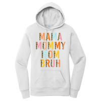 Leopard Mama Mommy Mom Bruh Funny Mother's Day Women's Pullover Hoodie