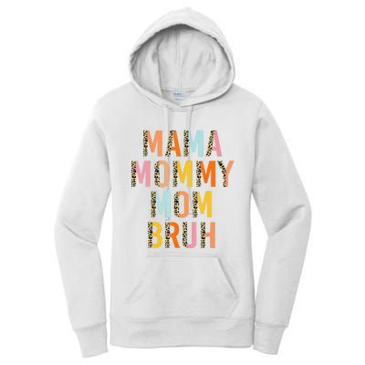 Leopard Mama Mommy Mom Bruh Funny Mother's Day Women's Pullover Hoodie