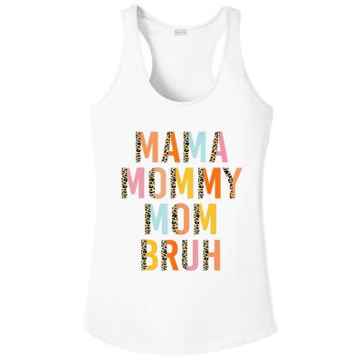 Leopard Mama Mommy Mom Bruh Funny Mother's Day Ladies PosiCharge Competitor Racerback Tank