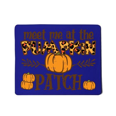 Leopard Meet Me At The Pumpkin Patch Halloween Thanksgiving Gift Mousepad