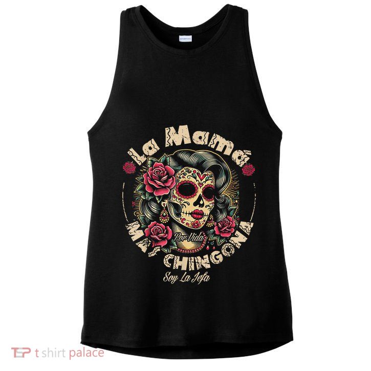 La Mamá Mas Chingona Ladies PosiCharge Tri-Blend Wicking Tank