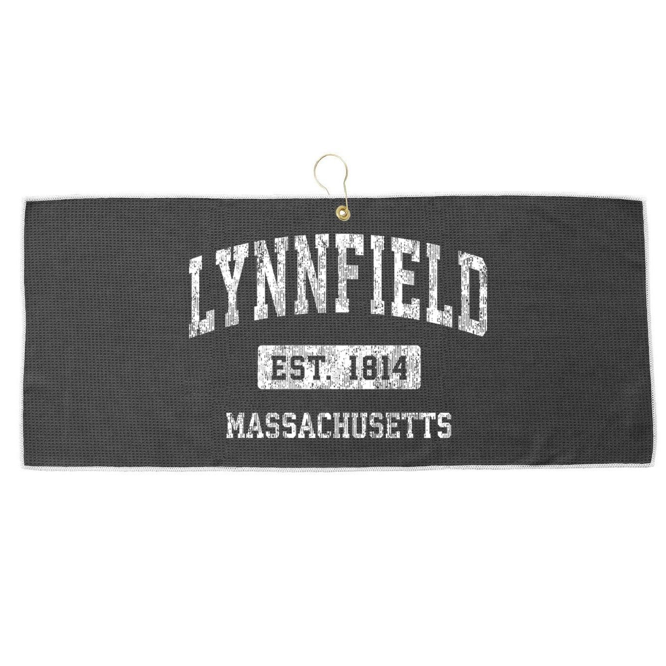 Lynnfield Massachusetts Ma Vintage Sports Large Microfiber Waffle Golf Towel