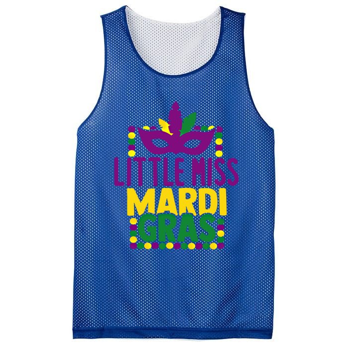 Little Miss Mardi Gras Colorful Masquerade Carnival Mask Cool Gift Mesh Reversible Basketball Jersey Tank