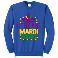 Little Miss Mardi Gras Colorful Masquerade Carnival Mask Cool Gift Tall Sweatshirt